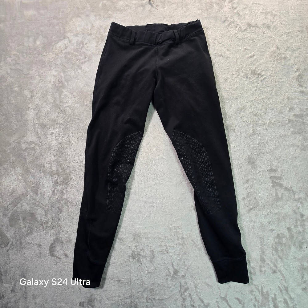 Ovation Black Equestrian Riding Breeches Knee Patch Tights Womens Small